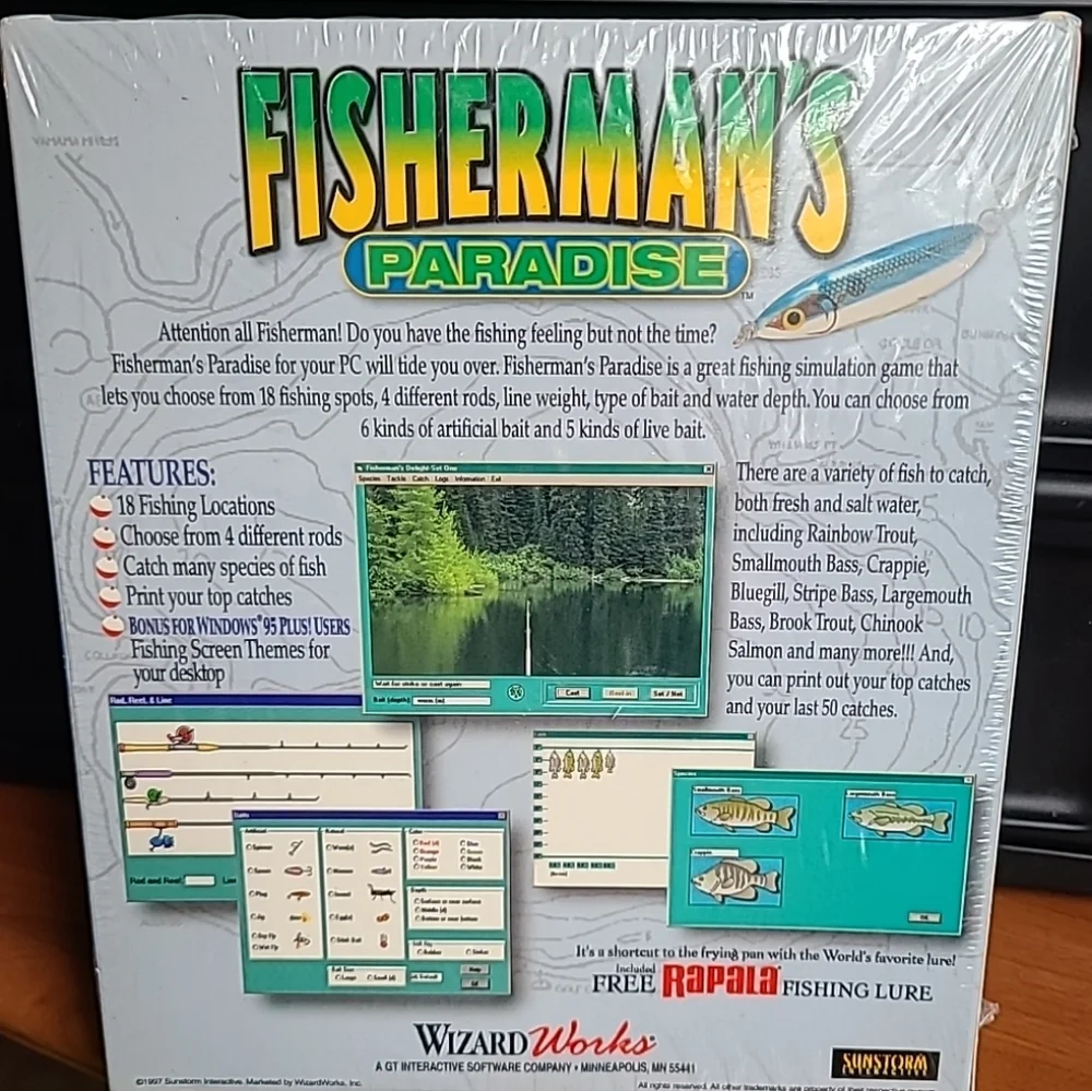 Fisherman's Paradise PC Game - Includes Free Rapala Fishing Lure